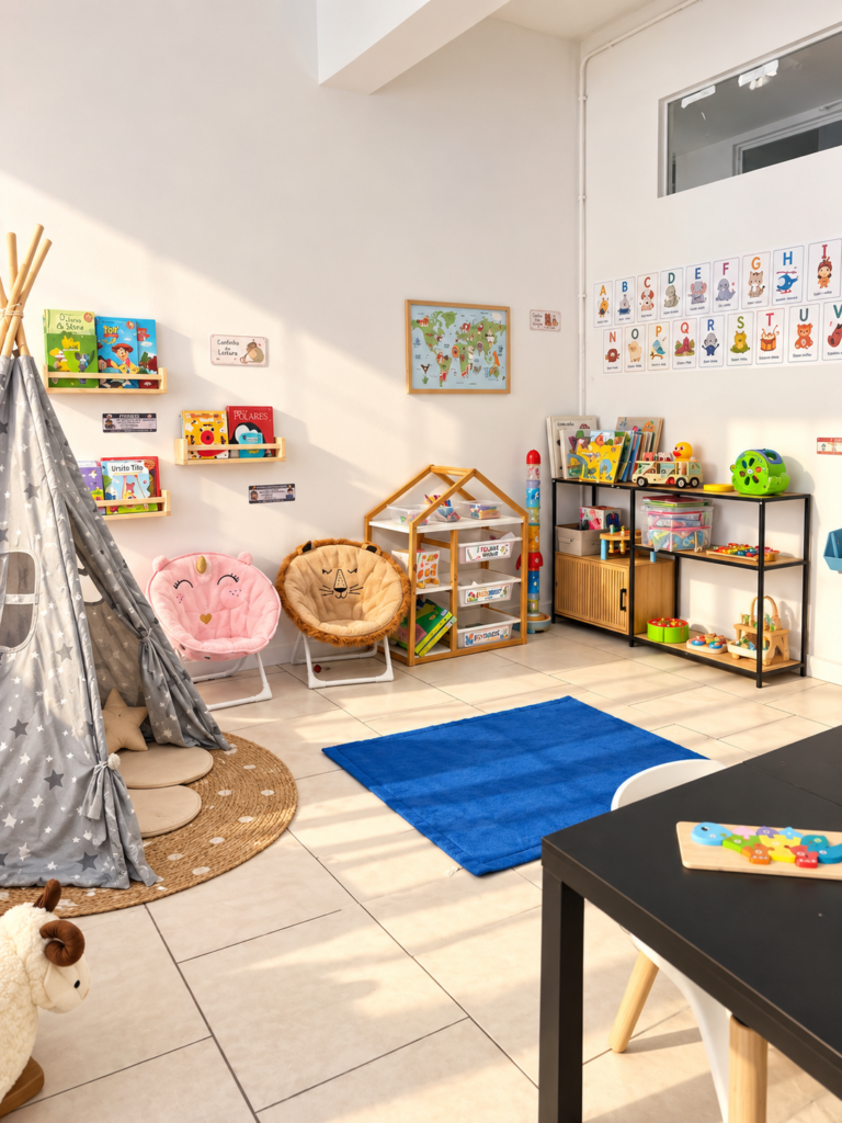 Home cantinho infantil cheio de luz