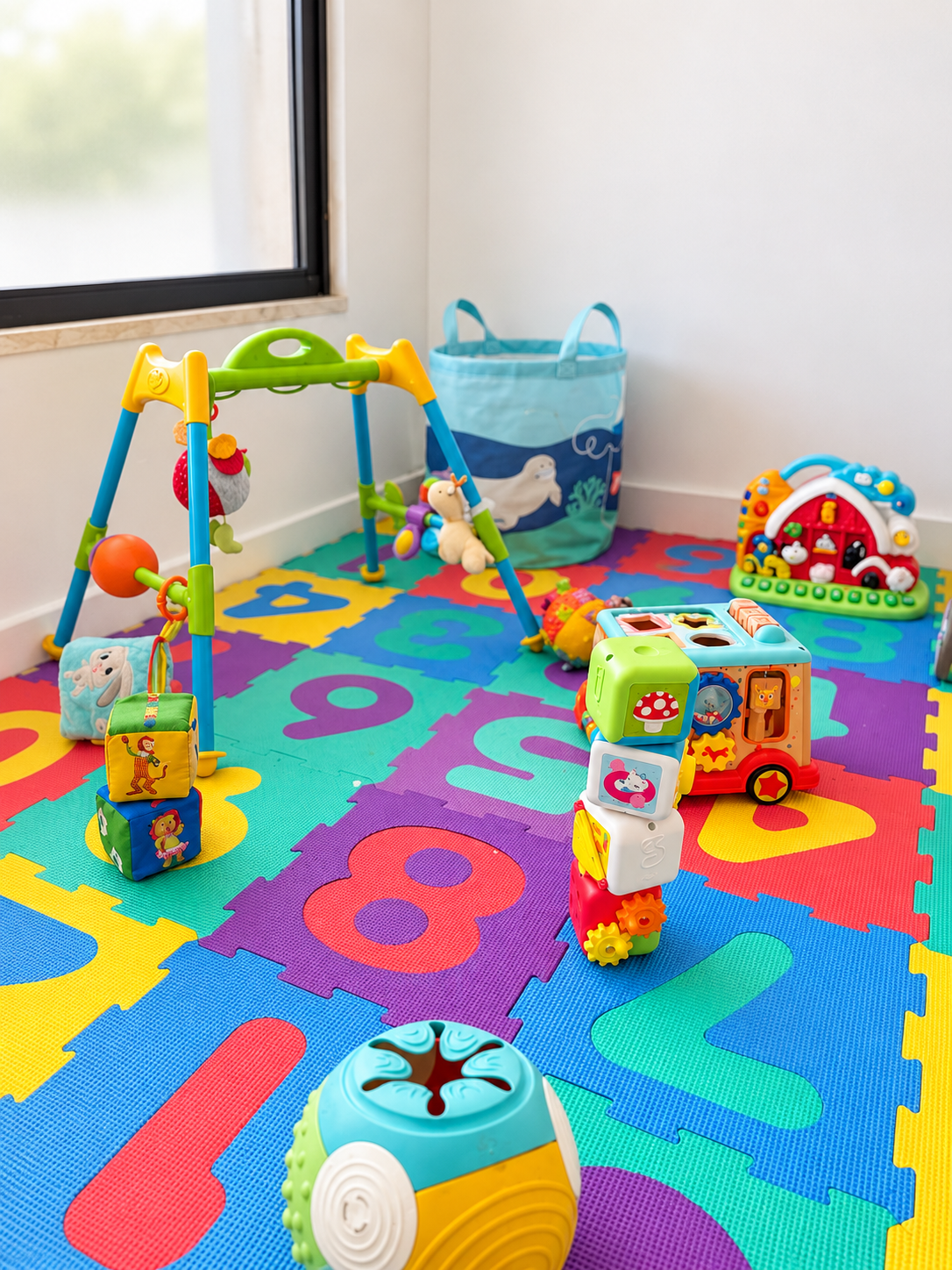 Home cantinho infantil de brincadeiras colorido